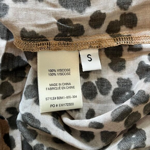 Bella Dahl Sleeveless Button Down Leopard Print Blouse High Low Size Small - Picture 7 of 10